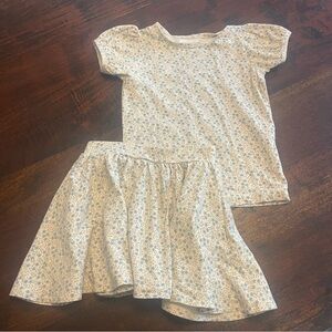 Jamie Kay Floral Set Puff Sleeve Tee and Twirling Skirt 4y